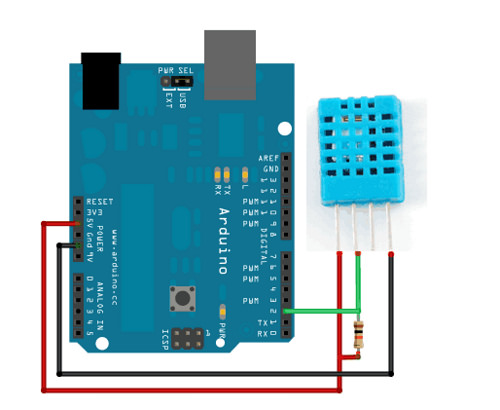 Sơ đồ kết nối Arduino-DHT11