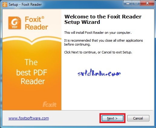 Cài đặt Foxit Reader v9.3 bước 1