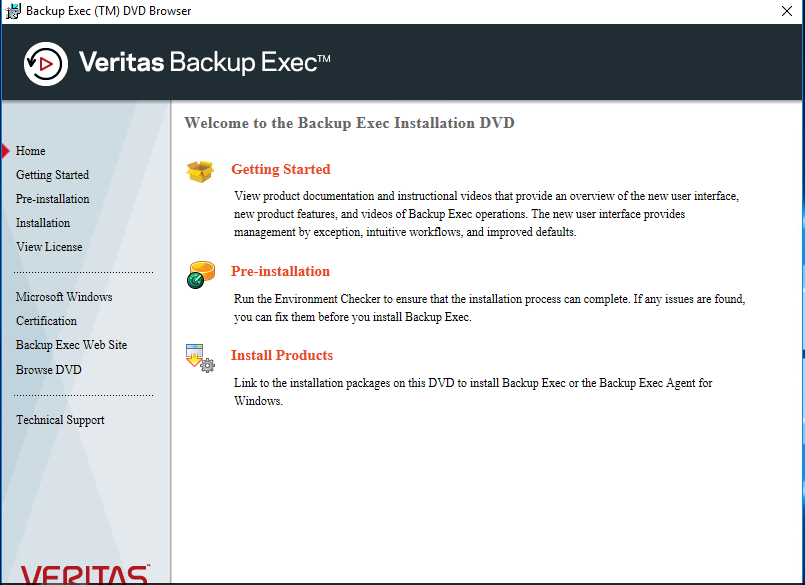 Download và cài đặt Veritas Backup Exec